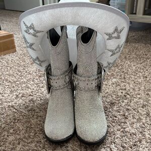 Dolls Kill Silver Star Cowboy Boots